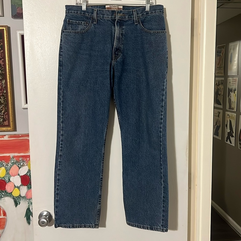 Levi Strauss signature authentic mens regular jeans 34 waist 29 inseam